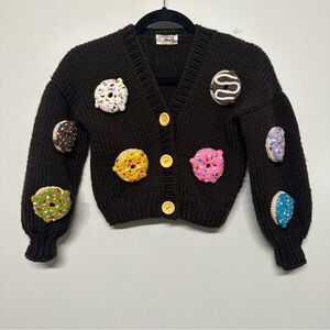 Society Mano Donut Merino Blend Cardigan Sweater Kid's 10